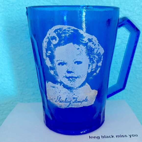 Other - Vintage Blue Cobalt Shirley Temple cup
